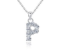 Necklace Silver P Shape SSLPE-P